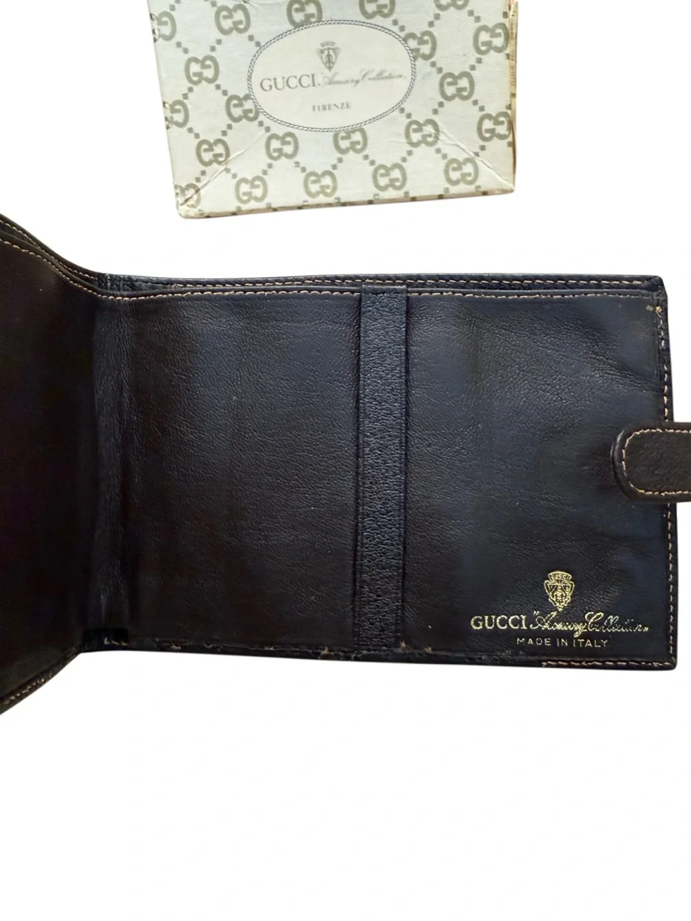 Vintage Gucci Accessory Collection GG Supreme Web Stripe Bifold Wallet Italy
